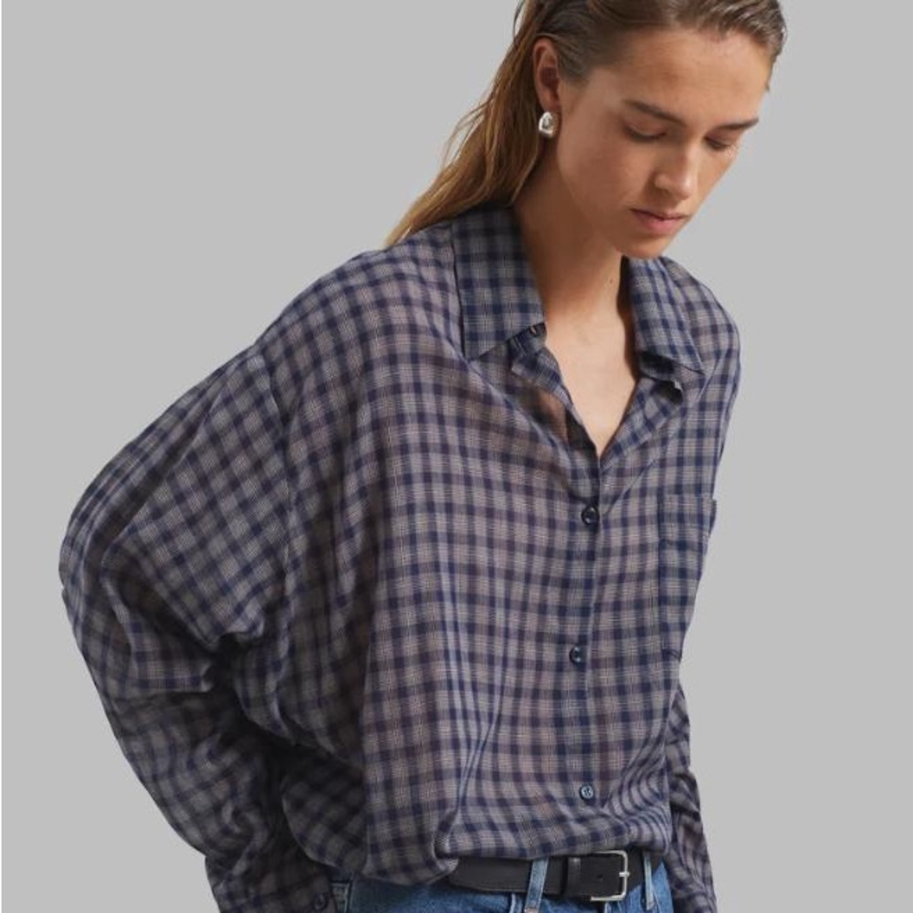 The Frankie Shop oversized Plaid shirt